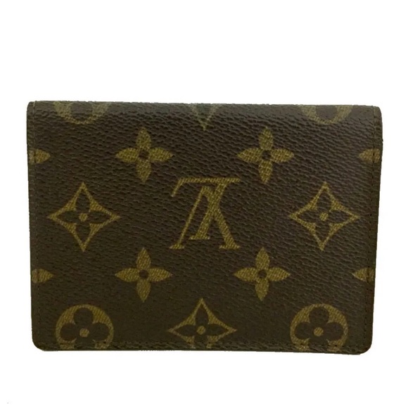 AUTH Louis Vuitton Monogram Porte 2 cartes Vertical Pass Card Case Holder - Picture 4 of 8